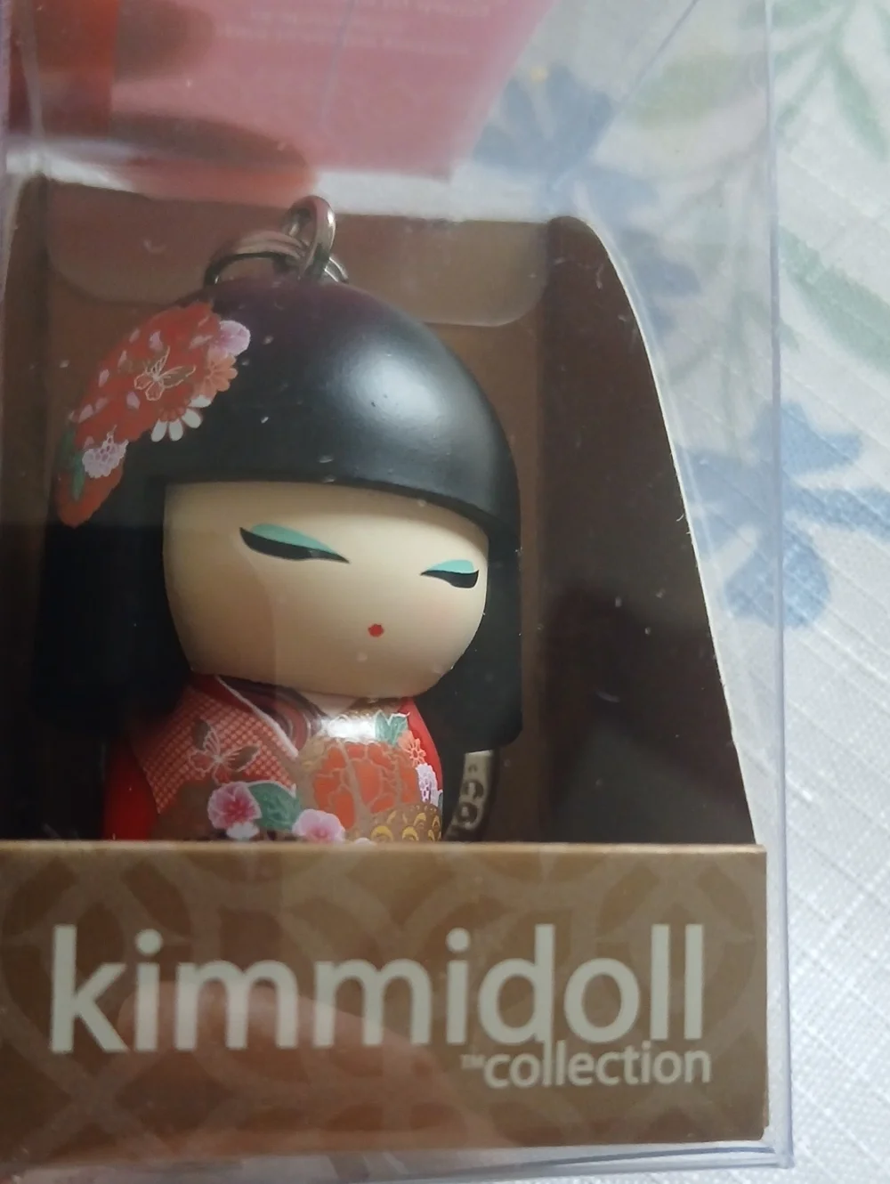 Kimmidoll Collection Hana 'Blossom' Pink & Black Keychain